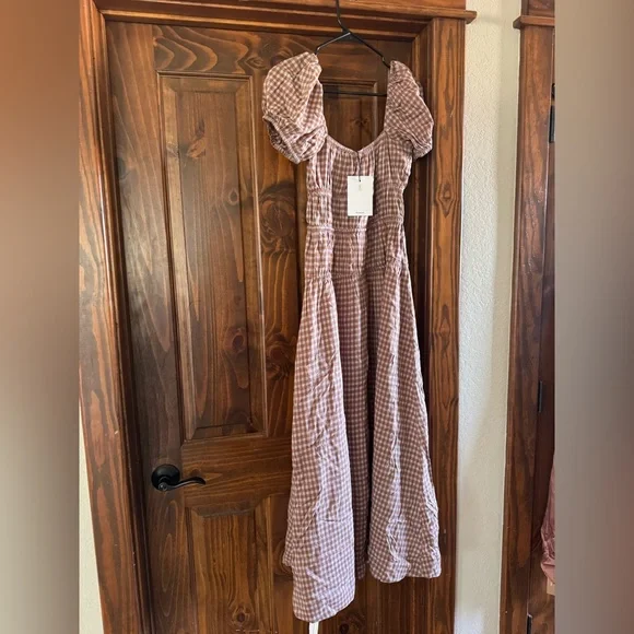 Reformation Rhett Dress in Audrie Check NEW NWT - Picture 5 of 5